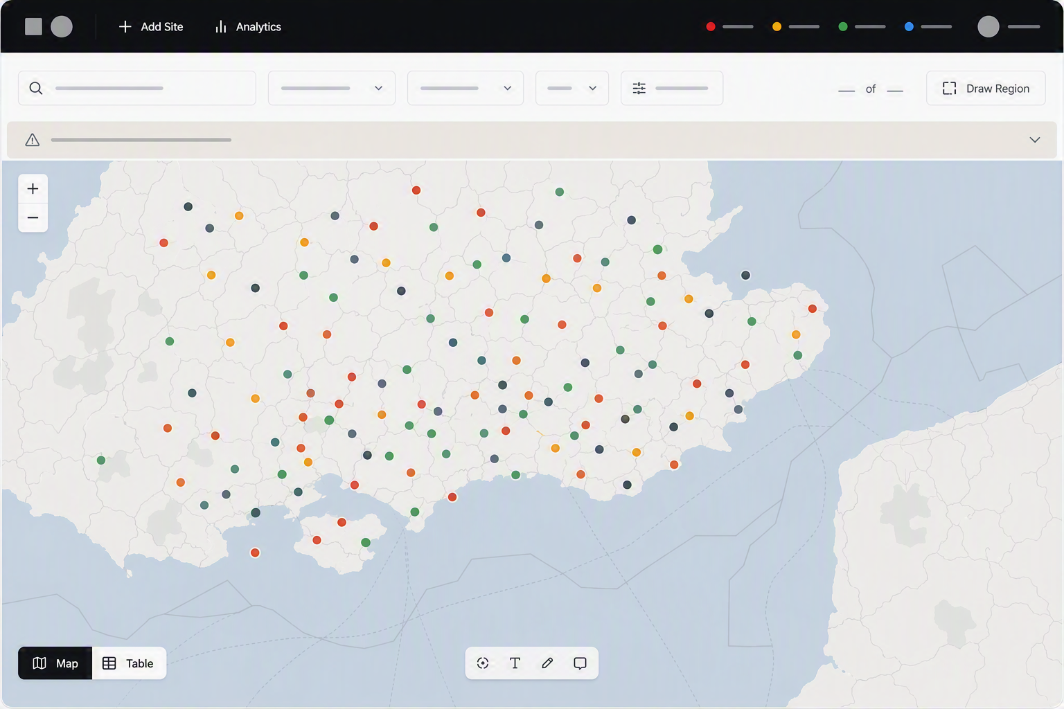 Site network map